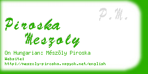 piroska meszoly business card