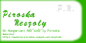 piroska meszoly business card